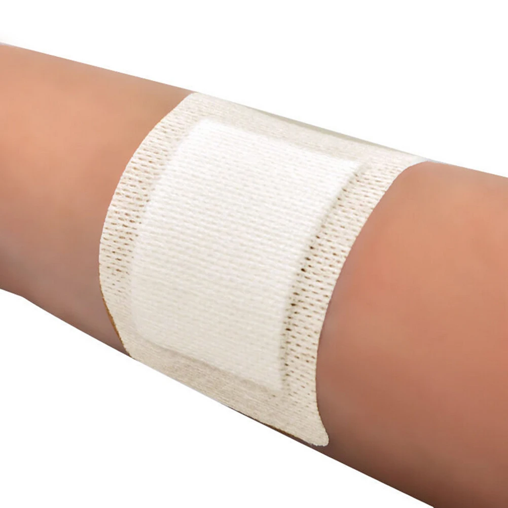 10Pcs Large Size Hypoallergenic Non-woven Medical Adhesive Wound Dressing Band aid Bandage Large Wound First Aid 6*7cm