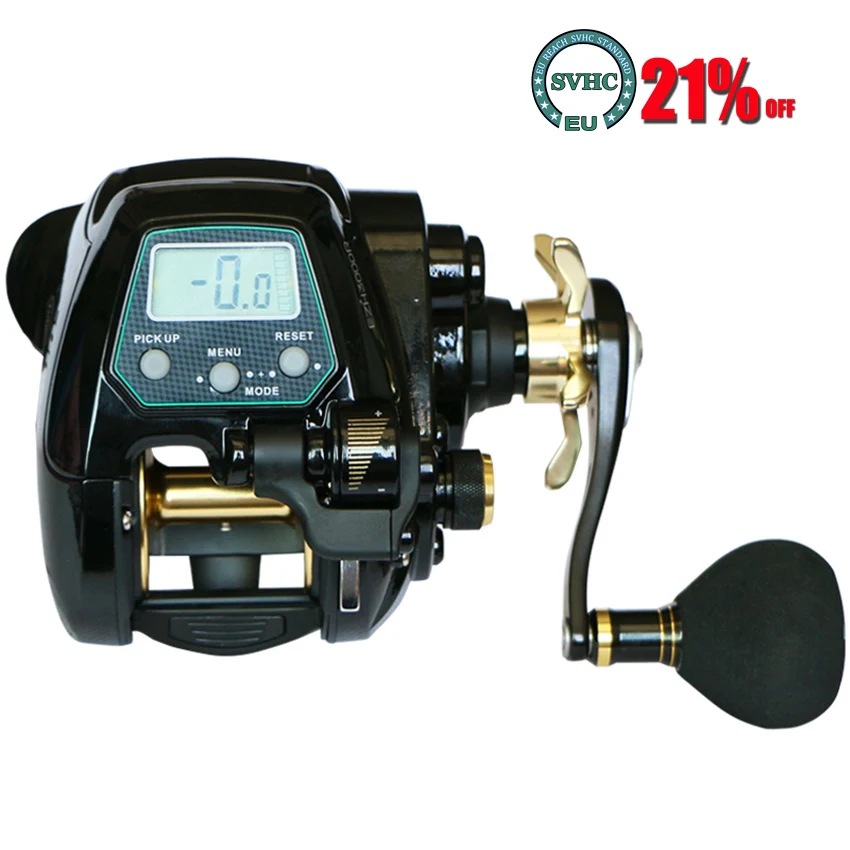 

Electronic Fishing Reel Digital Display Baitcasting Reel Metal Spinning Reel Wheel 15kg Max Drag 10+1 Bearings Left/Right Handle