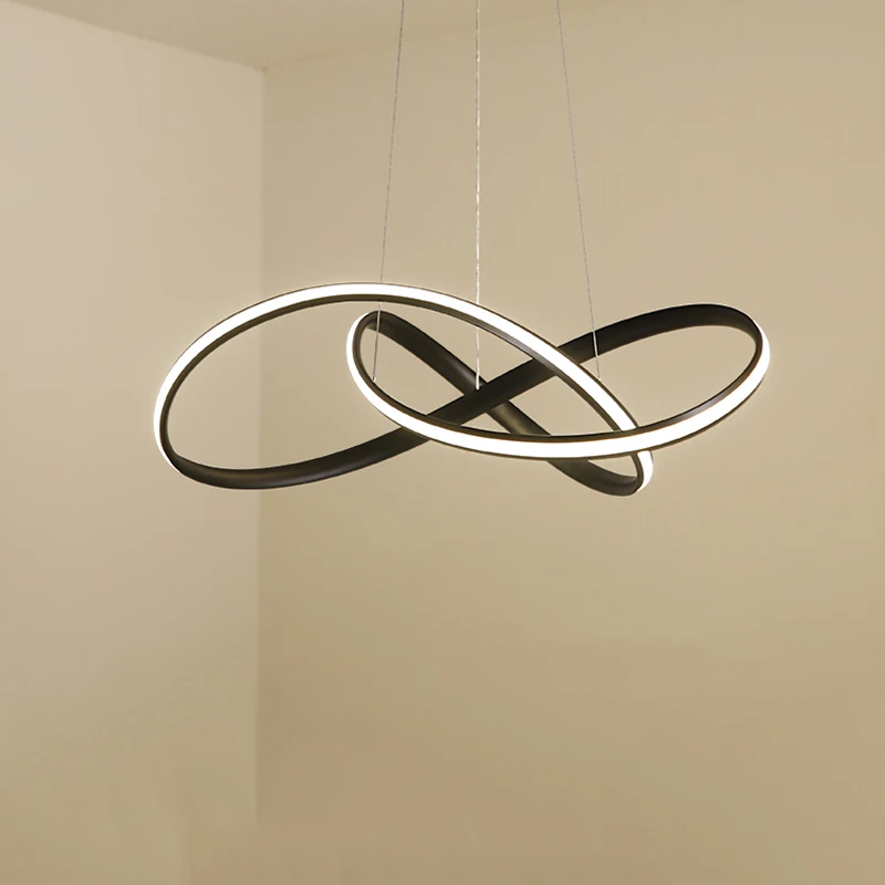 

Modern led Pendant Light for Kitchen Dining Room Living Room Suspension luminaire Hanging White Black Bedroom Pendant Lamp