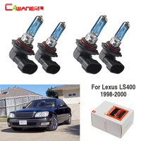 Cawanerl 4 X 100W Car Light Headlight High Low Beam Halogen Lamp 4300K 12V High Power For Lexus LS400 Sedan 4.0L 1998-2000