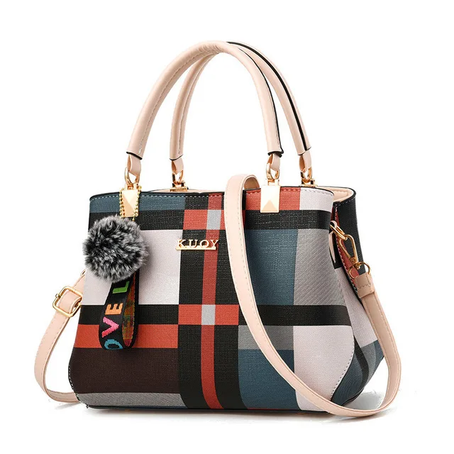 Yogodlns Plaid Shoulder Tote Bag 10