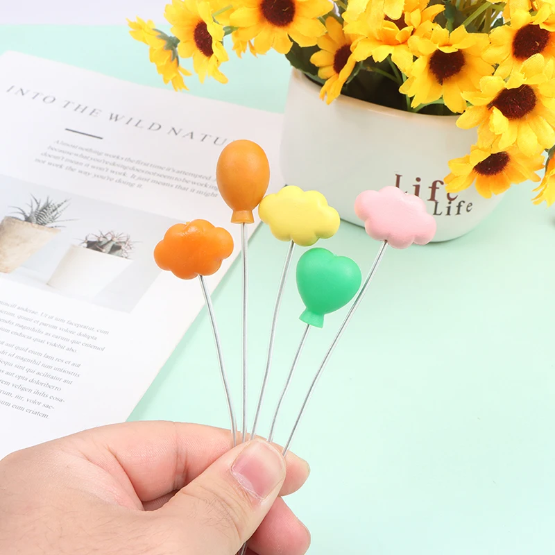 6Pcs/set Creative New 1:12 Dollhouse Miniature Colorful Balloon Micro Landscape Accesories Kids Toys Gift