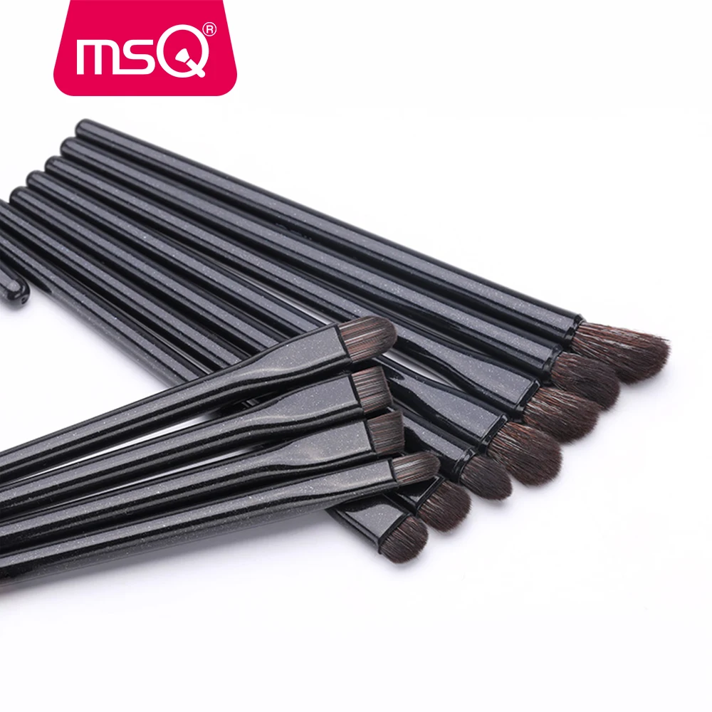 MSQ 14PCS Black Makeup Brushes Set Professional Foundation Powder Eyeshadow Beauty Cosmetic Soft Make up Brush Tools kits