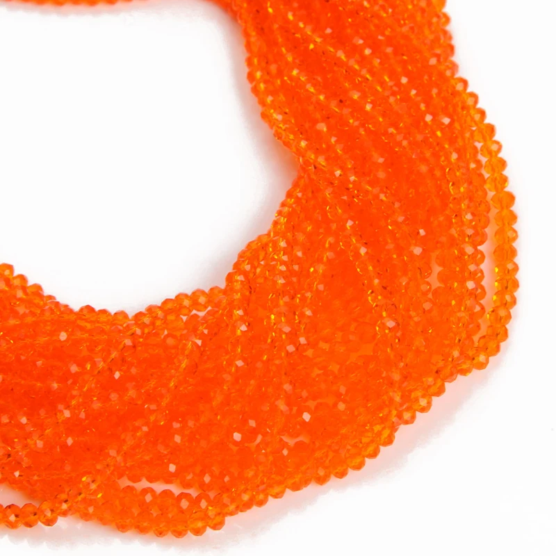 1 Strand 2x3mm Beads for Jewelry Making Bracelets for Women Crystal Faceted Beads Glass Spacer Beads Jewelry Making Supplies