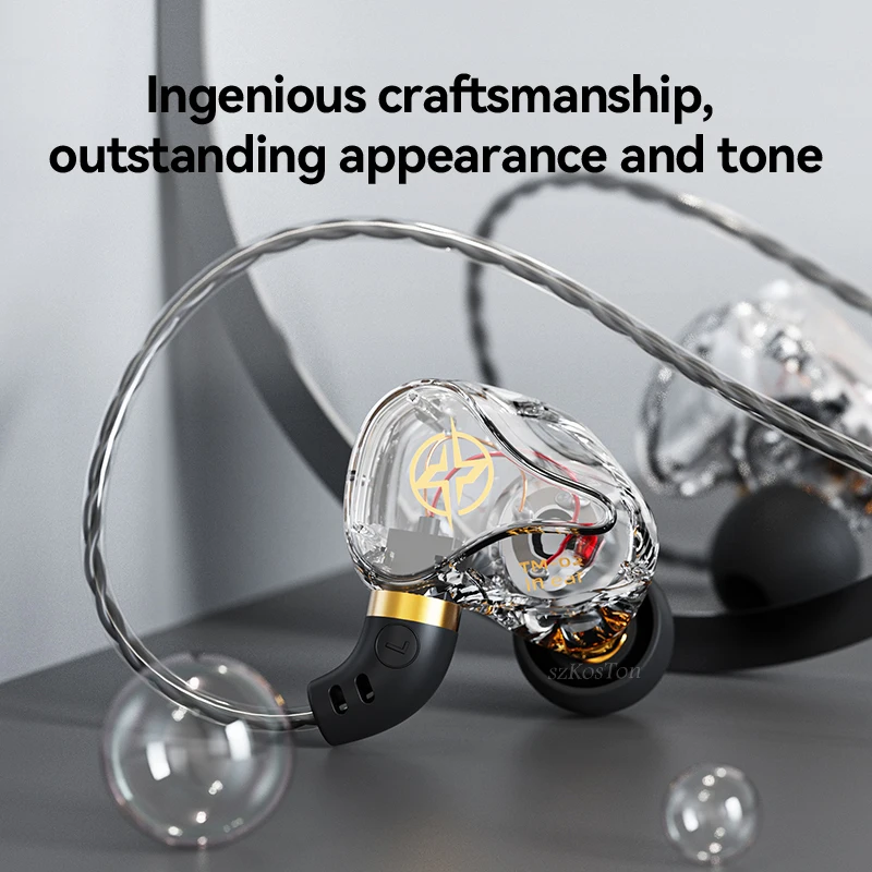 デュアルドライバー有線ヘッドセット,Bluetooth TM-02経由のワイヤレス,マイクとノイズリダクションを備えた低音スポーツデバイス,ランニング,音楽,ステレオ