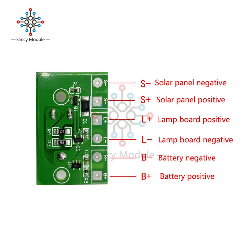 3.7V 1A Solar Controller LED Lantern Light Control Circuit Board Photo Induction Solar Lamp Lithium Battery Controller Module