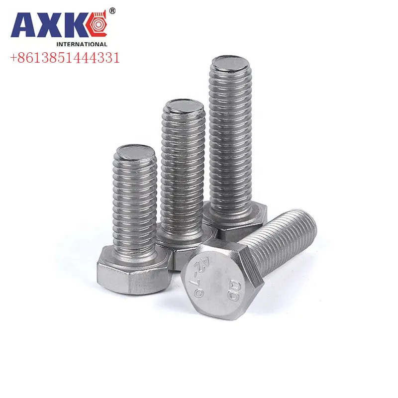 

10pcs M6 M8 A2 304 Stainless Steel Metric Threaded DIN933 External Hex Hexagon Head Cap Screw Bolt Thread Diamater 6mm 8mm