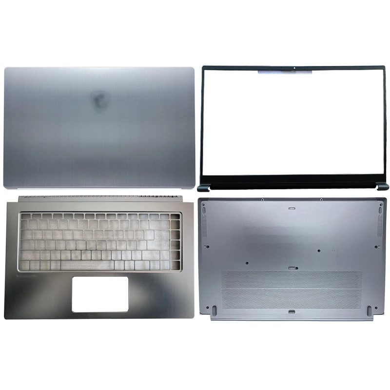 NEW Silver Laptop LCD Back Cover/Front Bezel/Palmrest/Bottom Case For MSI Modern 15 M15 MS-1551