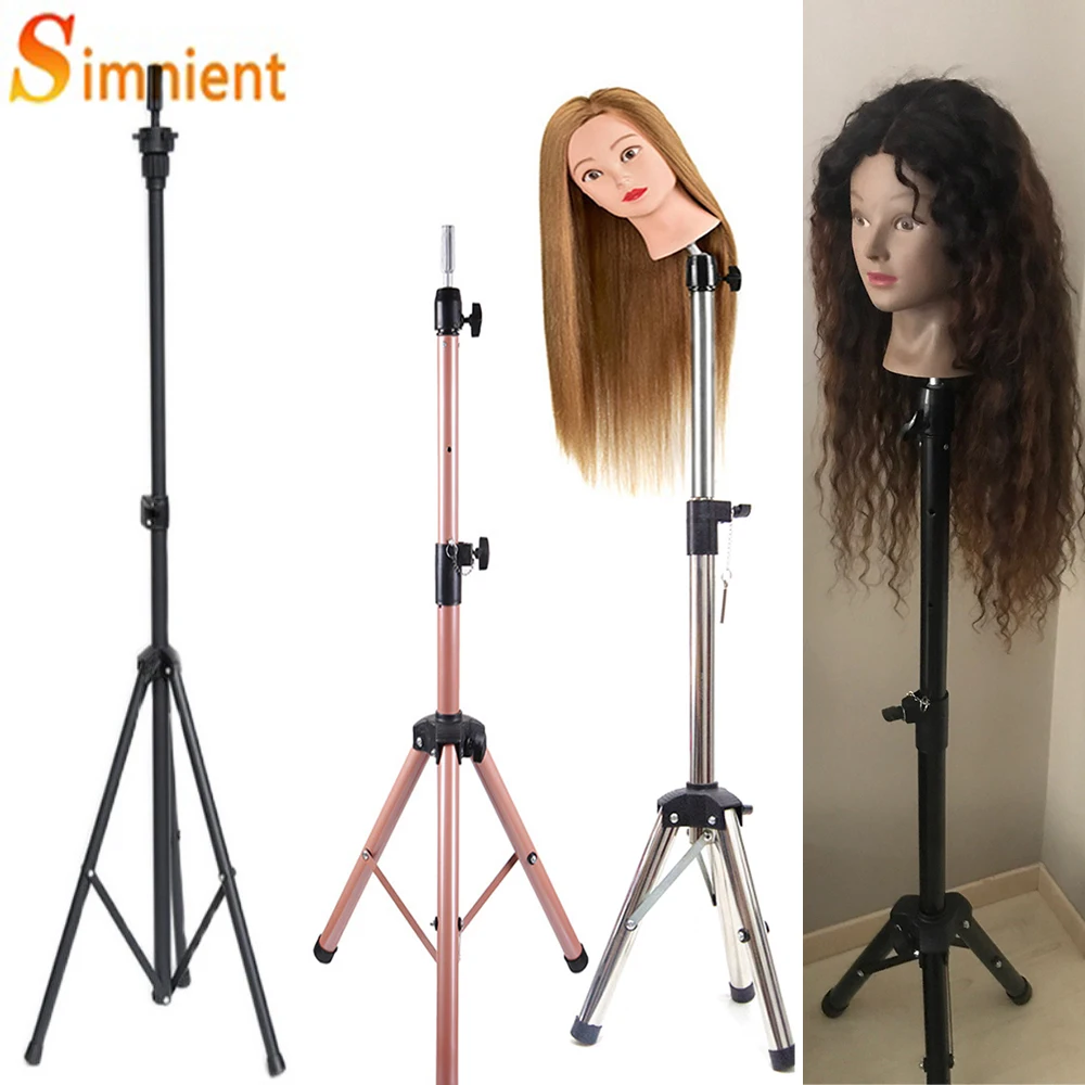 Adjustable Tripod Stand Holder Wig Stand Mannequin Head Tripod Hairdressing Training Head Holder Hair Wig Stand Trainning Tool