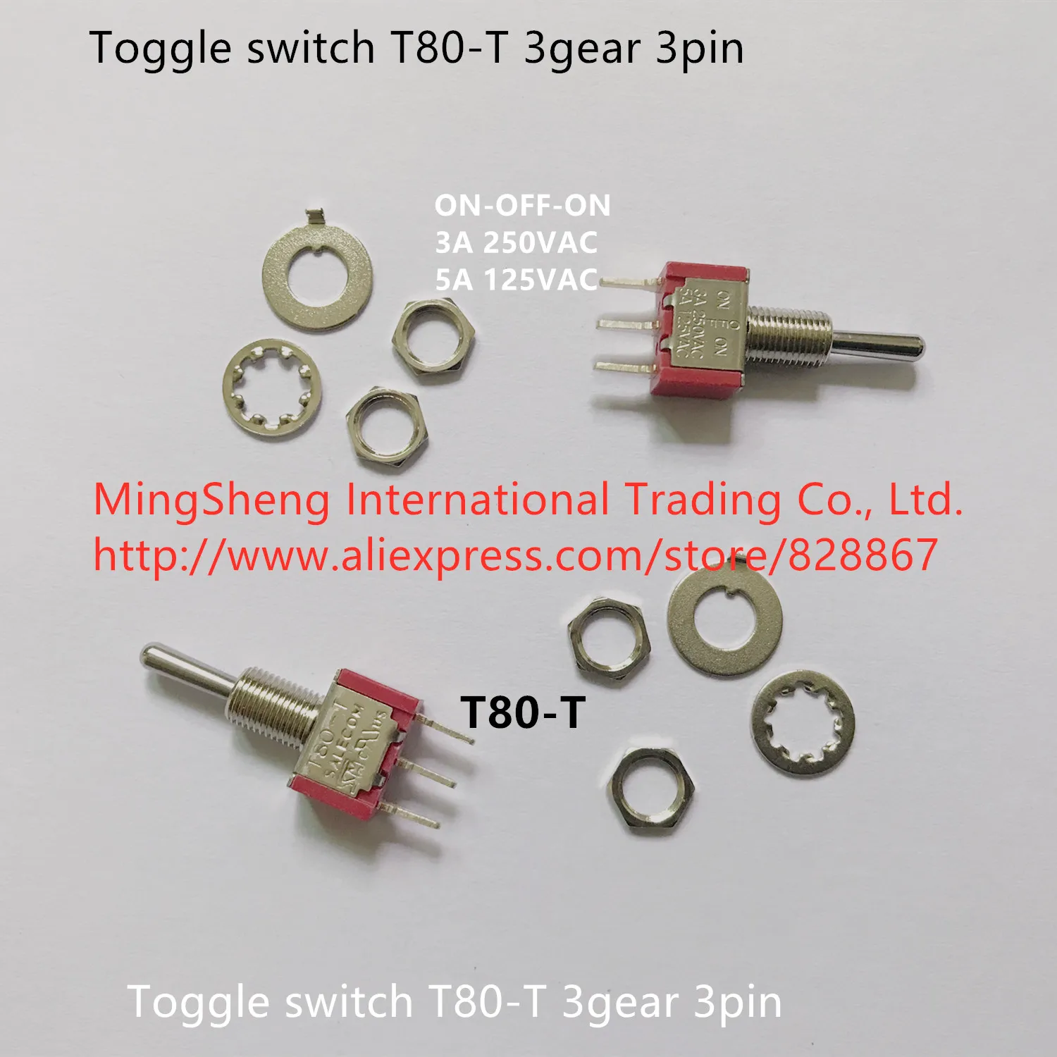 Original new 100% import toggle switch T80-T 3gear 3pin