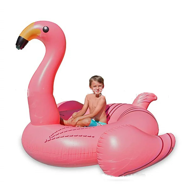 عملاق نفخ فلامنغو بركة تعويم أحدث الوردي ركوب على طوافة بلاستيكية للسباحة للبالغين الصيف المياه عطلة لعبة حفلة