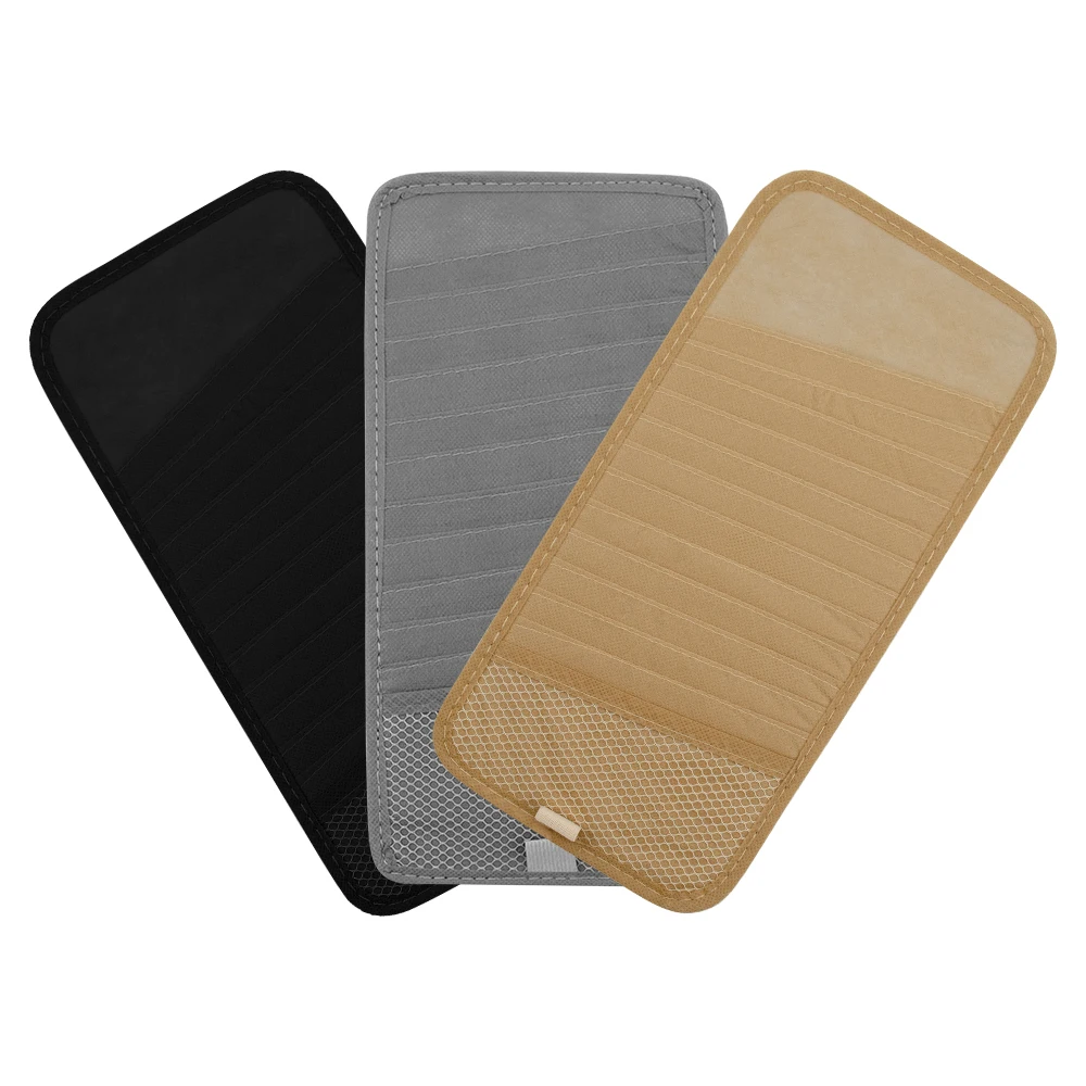 12 Slot Car CD Holder Auto Visor DVD Disk Card Case Clipper Bag Interior Organizer Cover Automobile Storage Bag Accessories