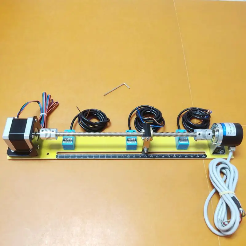 Stepper motor learning positioning control PLC screw sliding table kit with encoder driver