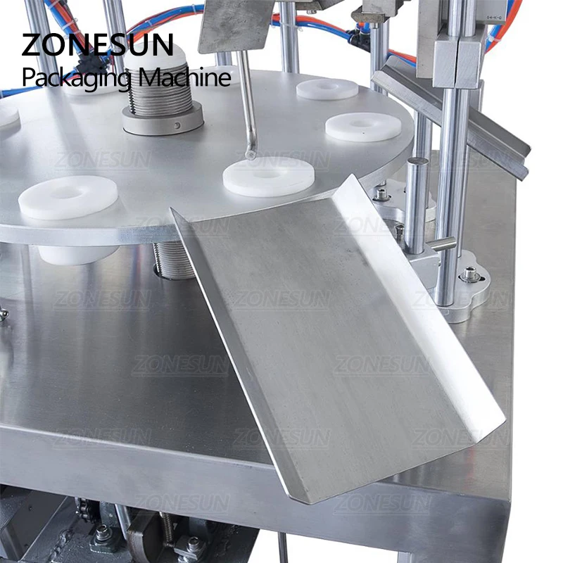 ZONESUN-máquina ultrasónica automática para rellenar pasta de crema, tubo de pasta de dientes, sellado automático, 10 agujeros
