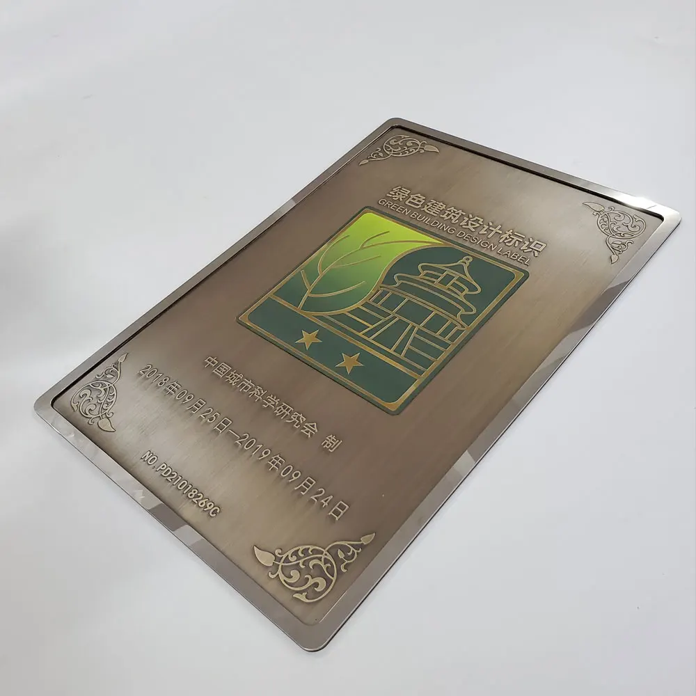 Reliëf Gesoldeerde Wandmontage Rvs Label Corrosiebestendig