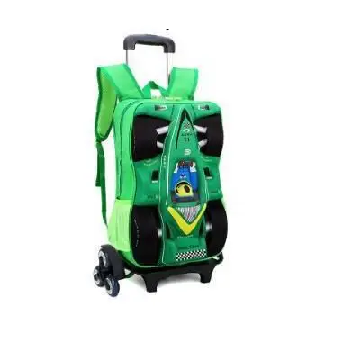 School Trollley Bag Rolling Backpack Bag for boys Car Style School Wheeled Backpack Children Rucksacks with wheels for kids