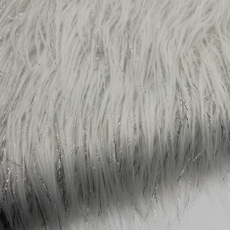 Sparkling Faux Fur Fabric, Mint Green, Long Pile Fabric, Immitation Fur for Winter Clothing, Photo Studio, Sofa, Coslplay