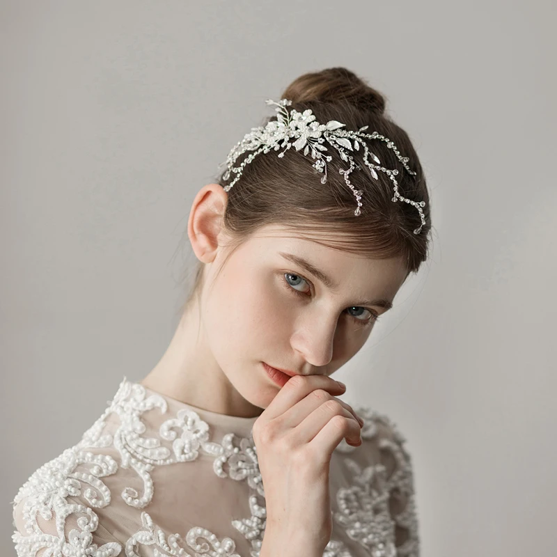 O387 Ketten Legierung blume hochzeit braut haar kamm mit perle braut hochzeit zubehör luxus mädchen haar ornament