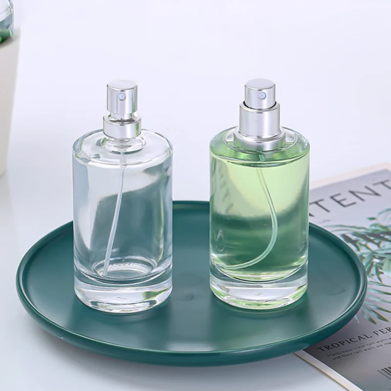 10pcs/lot 50ml100ml  round transparent perfume spray bottle perfume sample glass sub-bottle 2oz 3oz