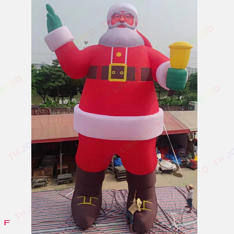 

With Air Shipping 12m 40ft Outdoor Christmas Inflatable Giant Santa with Light Father Christmas Old Man Santa Claus Decoration