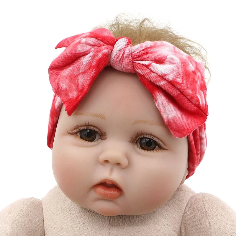 Hot Selling newborn Baby Products New Hair Bands Headband Kids Hair Accessories Baby Girls Cute DIY Elastic Bow Dye Tie Headband