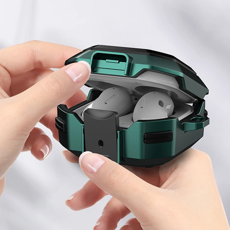 Funda para Samsung Galaxy Buds Live Pro 2, carcasa de lujo de TPU + PC, accesorios para auriculares, funda con llavero