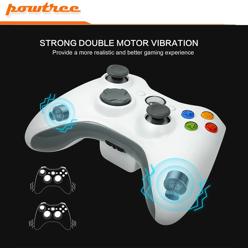 Controller Wireless Powtree 2.4G per Joypad serie Xbox con alta qualità compatibile con PC Windows 7 8 10 360 controle gamepad
