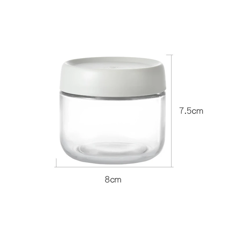 Glass Storage Jar Sealed Food Storage Container Household Multi-function Small Tea Cans Grains Candy Storage Salad Dessert Bowl