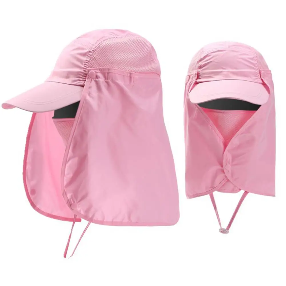 Unisex Waterproof UV Breathable Baseball Hat Cap with Face Neck Flap