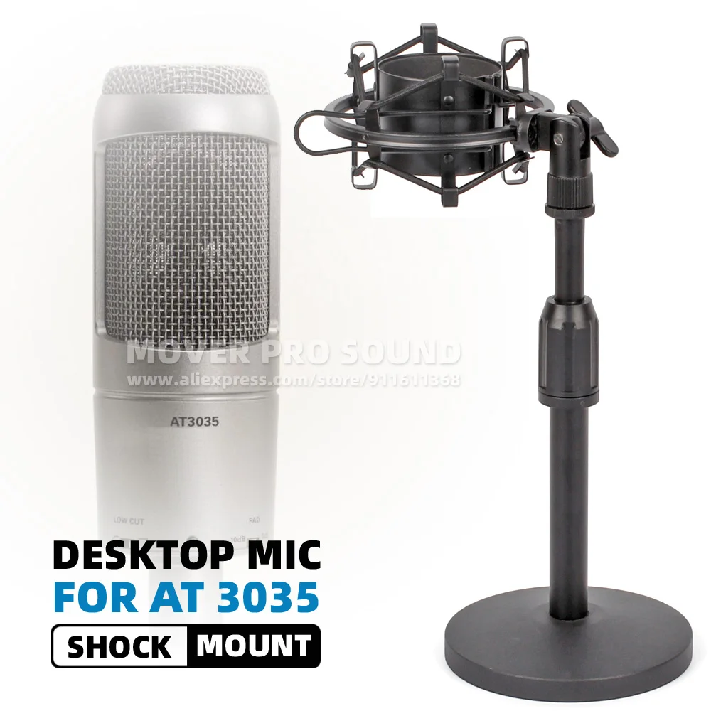 Tabletop Shock Mount Table Mic Holder For AUDIO TECHNICA AT3035 AT 3035 Shockproof Tabletop Anti Vibration Microphone Stand