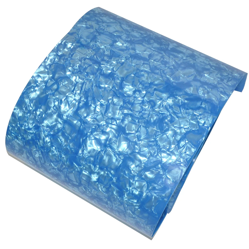 DIY Drum Wrap 0.50mm Diamond Sky Blue Celluloid Sheet Musical Instrument Deco Sheet