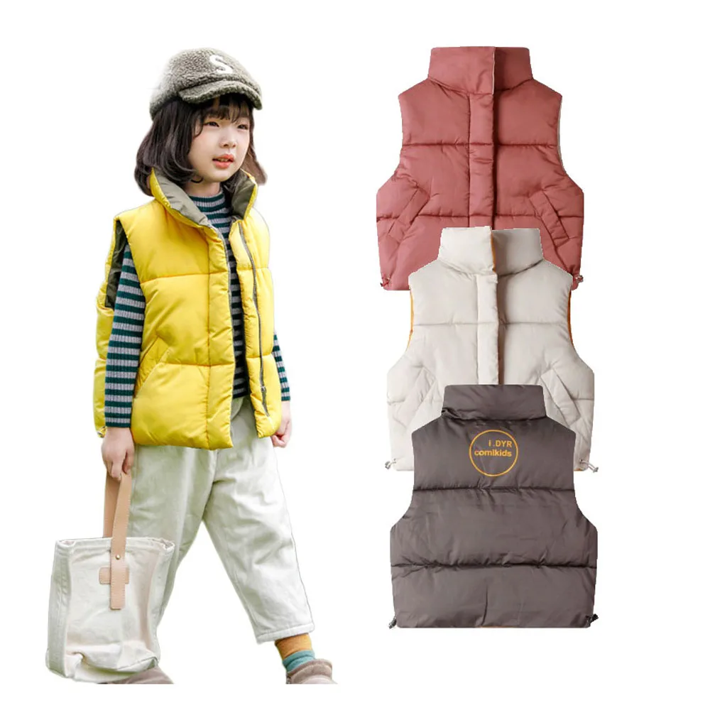 Children Waistcoats 2020 Autumn Winter Vests For Kids Warm Girls Coats Sleeveless Boys Outerwear Baby Vest Jacket 2-8years