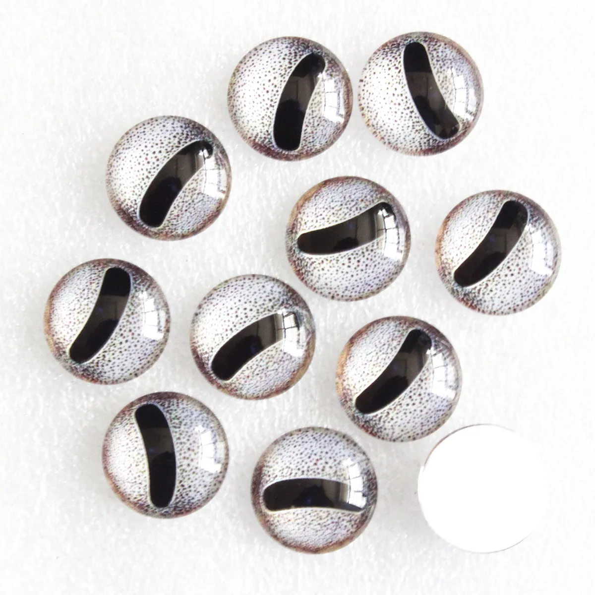 8 10 12 14 16 18 20 25 30mm Octopus Eyes Round Pattern Glass Cabochon Flatback Photo Base DIY Jewelry Making Accessory K06251