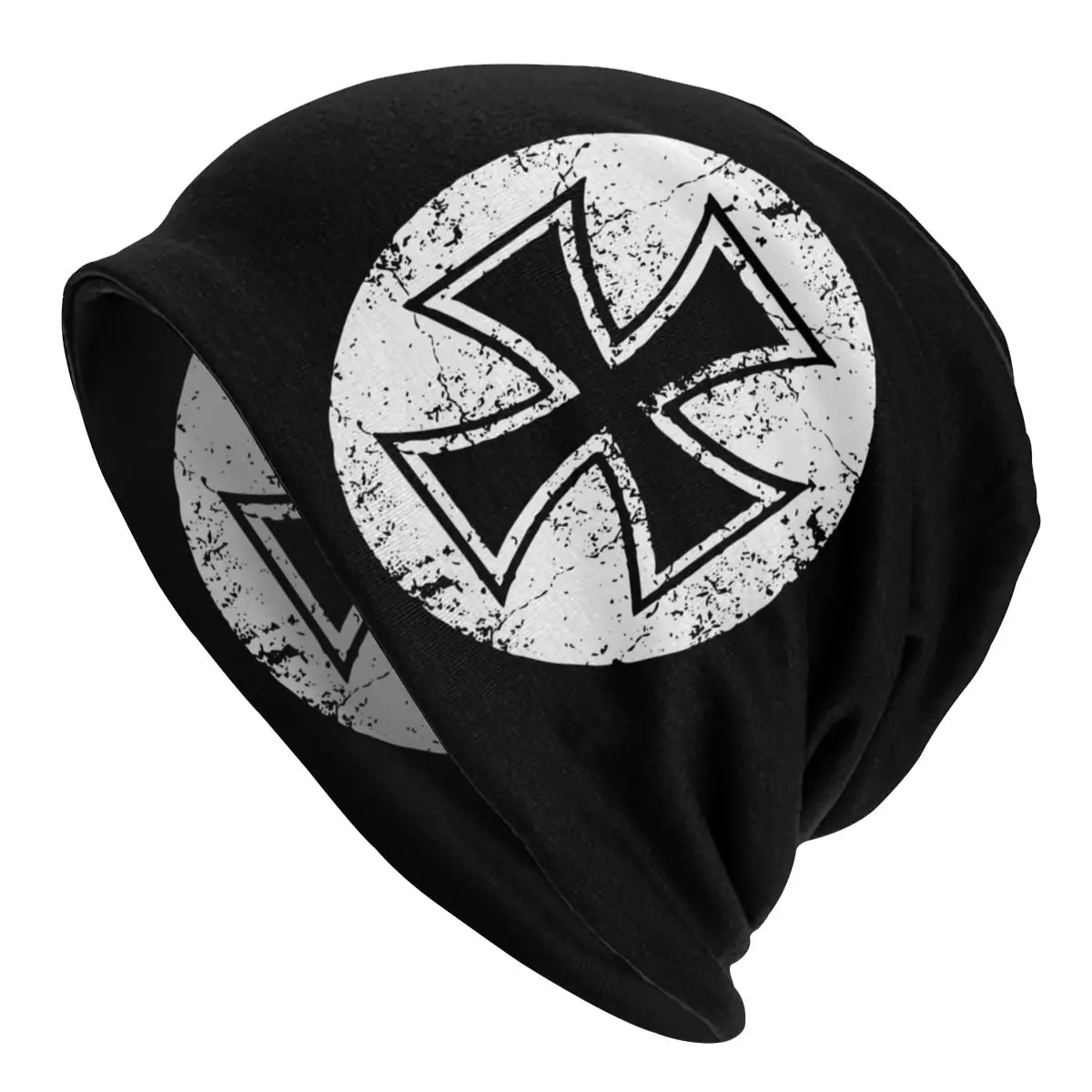 German Iron Cross Templar Knight Bonnet Hats Germany Flag Knitting Hats Ski Skullies Beanies Hat Men's Women's Spring Warm Caps