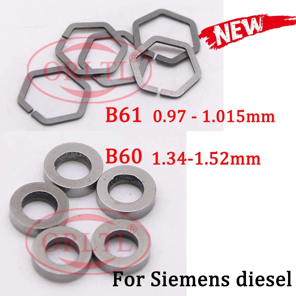 ORLTL Piezo B61 Shims 50pcs for Siemens Injector Gaskets Size 0.970-1.015mm Injector Nozzle Adjust Washer Accuracy 0.005mm