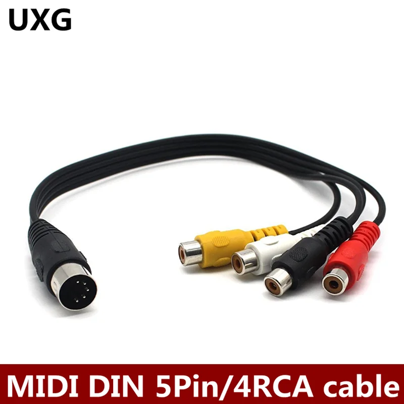 

DIN 5pin To 4RCA Female Lotus Vintage Audio Equipment Adapter Cable 4RCA Lotus Jack Audio 0.3m 1.5m