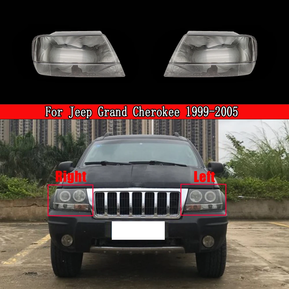 

Car Headlight Cover Lampcover Lampshade Glass Lens Case For Jeep Grand Cherokee 1999~2005 Headlamp Shell Lenses Car Accessories