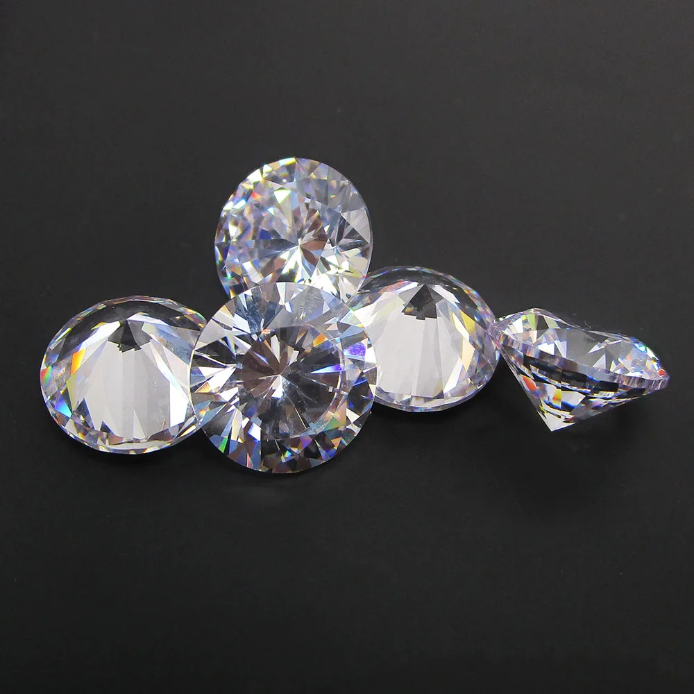 

100pcs/Lot Wholesale Price White CZ 3.25mm to 6.0mm Lab Create 5A+ Synthetic Loose Cubic Zirconia For Wax Setting