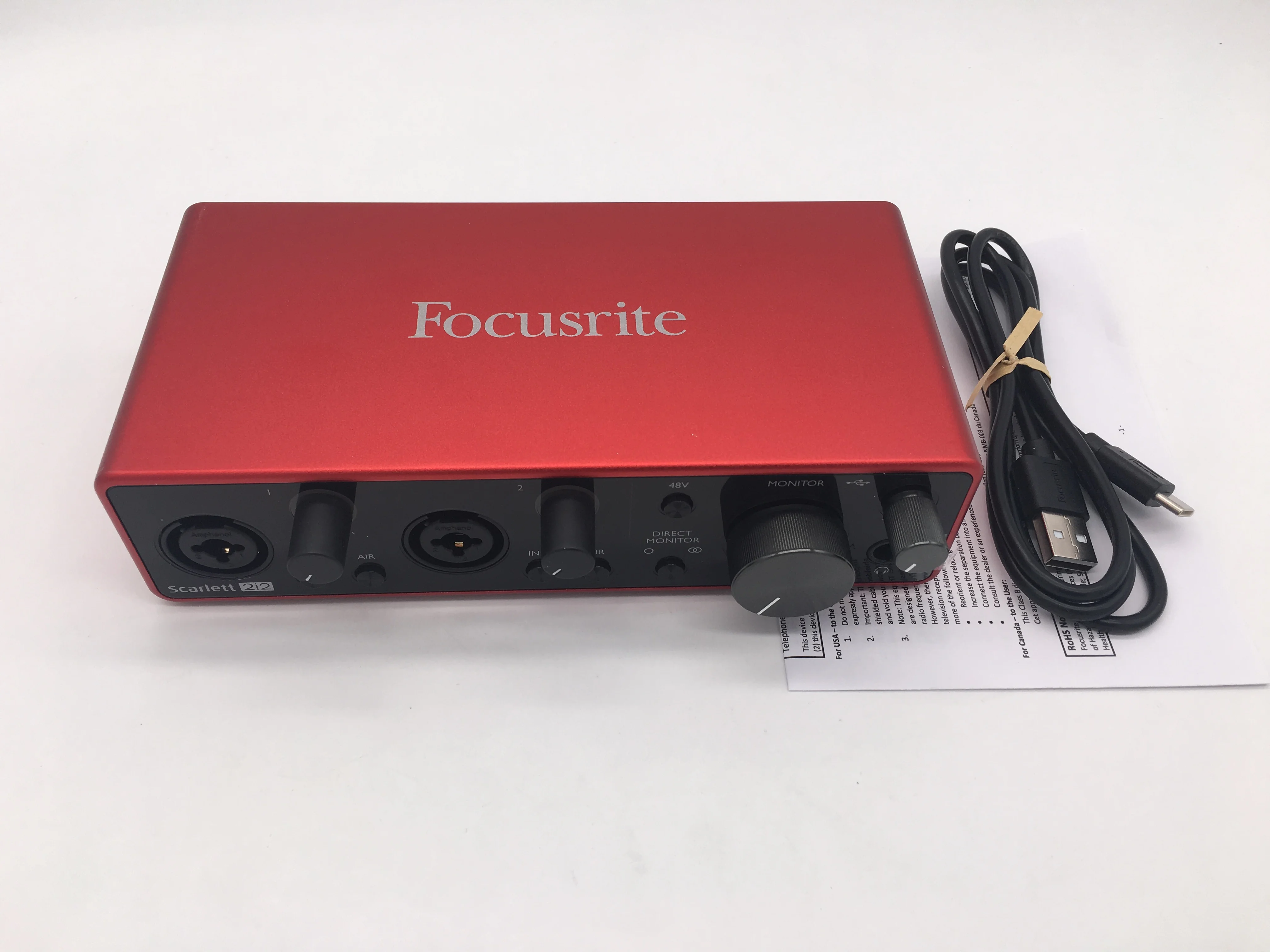 Focusrite Scarlett الجيل المهنية تسجيل واجهة الصوت USB 2.0 كارت الصوت ميكروفون preamp 2i2 3rd