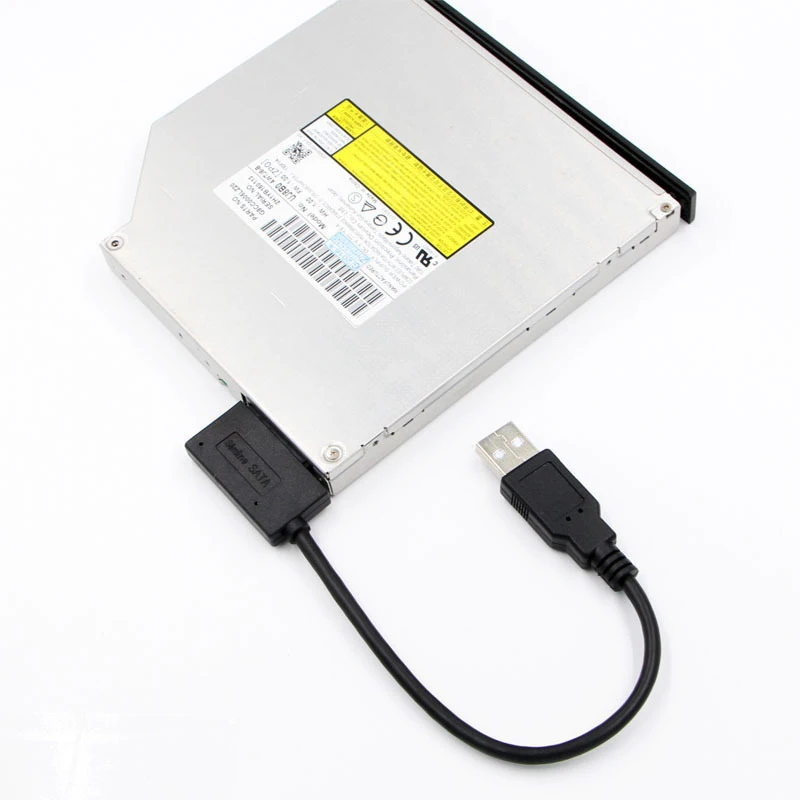 6+7P Easy Drive Line SATA To USB 3.0 Adapter Cable Black Notebook Optical Drive Line For Laptop DVD/CD ROM Slimline Drive