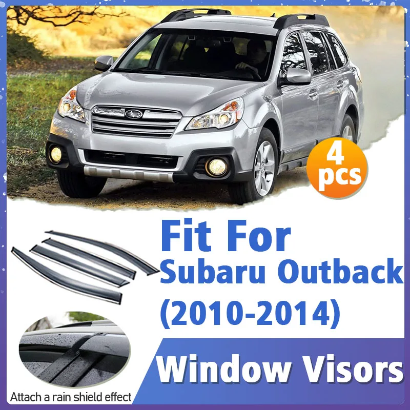 

Оконный козырек для Subaru Outback 2010-2014, вентиляционная крышка, отделка, навесы, защита от солнца, дождя, дефлектор, автоаксессуары