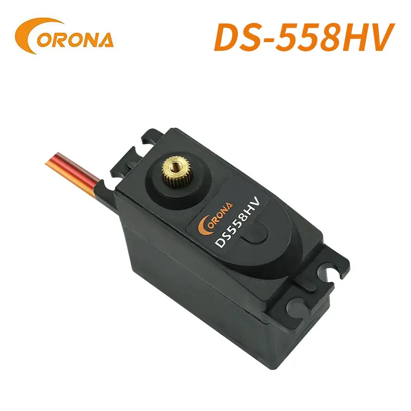 Corona-Servo de engranaje de Metal Digital DS558HV, 14kg/0.18seg/58g para control de vuelo de conducción, avión aéreo, coche RC, ROBOT simulador