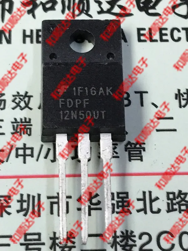 Original New 5pcs / FDPF12N50UT   TO-220F 500V 10A TO220F
