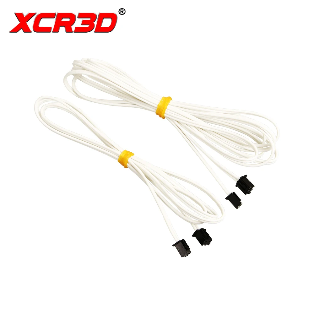 XCR3D 2PCS1M And 2M XH2.54 2PIN Connection Line 3D Printing Parts White  High-Temperature Resistant Flexible Cord Dupont Wire