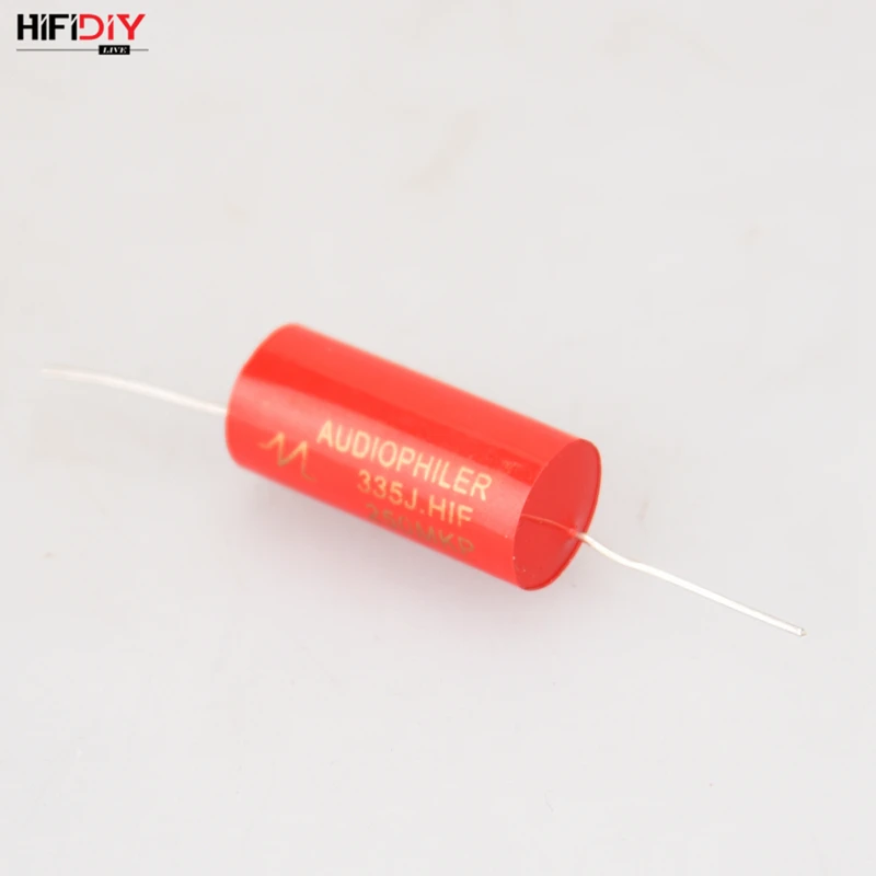 Hifidiy live-capacitor vermelho mkp, "5.6uf 8.2uf 10uf 12uf 15uf 18uf 22uf, divisor de frequência não polar,