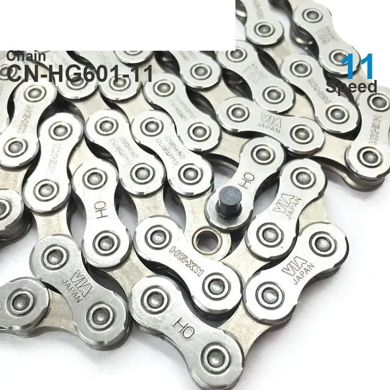 SHIMANO 11 Speed Bicycle Chains CN-HG601-11 Super Narrow - HYPERGLIDE - SIL-TEC- MTB Road bike Chain 116L Original