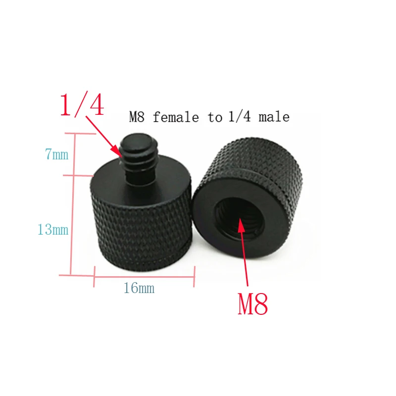 M4 M6 M8 M10 M12 to 1/4 Male to Female Screw Mount Adapter photography accessories tripod head quick release plate screw