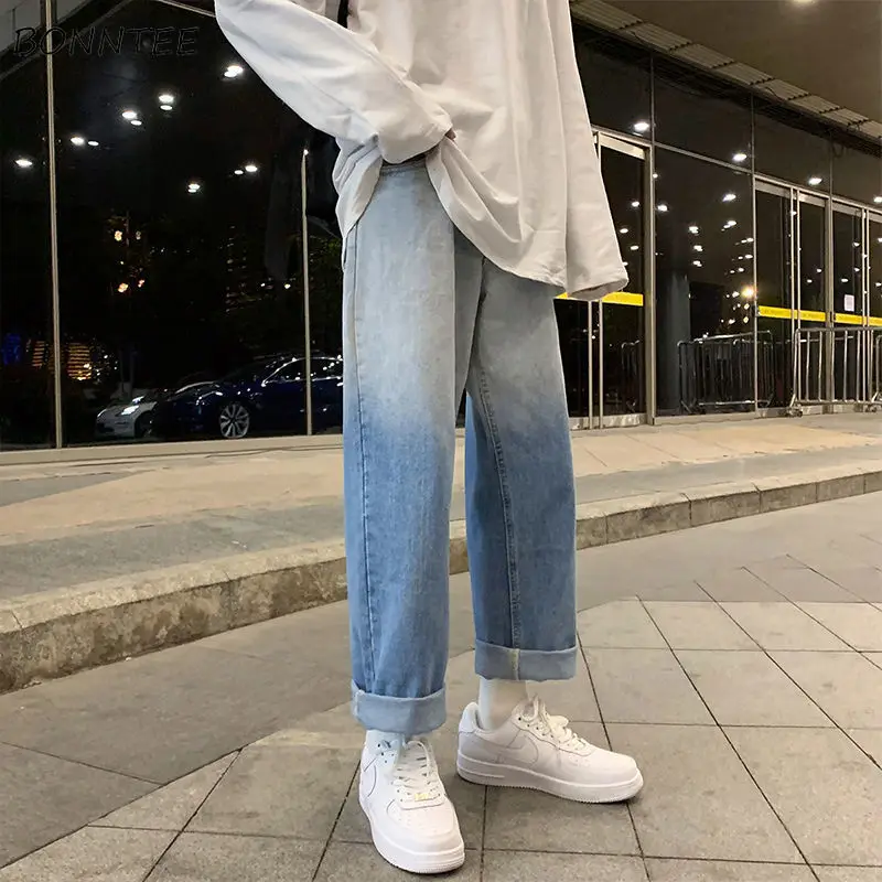 

Ankle-length Jeans Women Fashion Casual High Waist Straight Denim Trousers Ulzzang Loose All-match 2021 Summer Newly Ins Retros