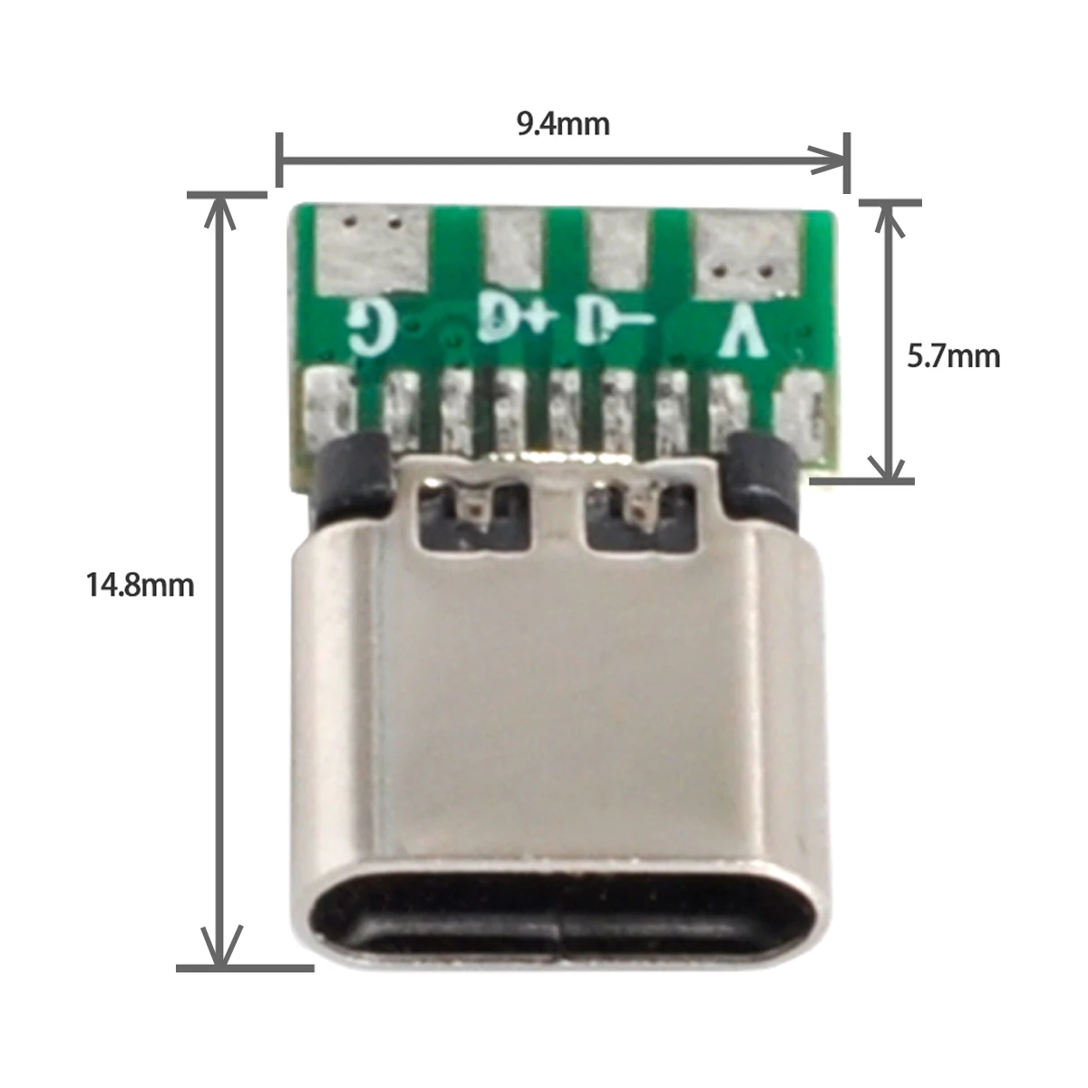 

Zihan 10set DIY 4pin USB 2.0 Type C Female Socket Connector SMT type with PC Board & Housing & 3.0mm SR