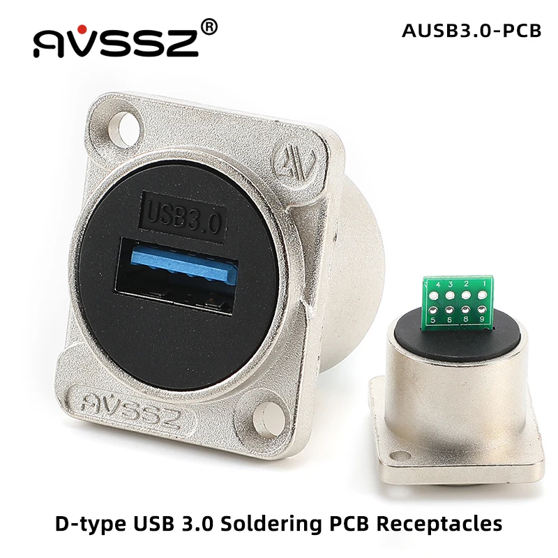 Avssz D Type USB3.0 2.0 Connector Socket Computer Tv Camera Auto MP3 Usb Een B Jack Interface Converter Krimpen Pcb solderen Base